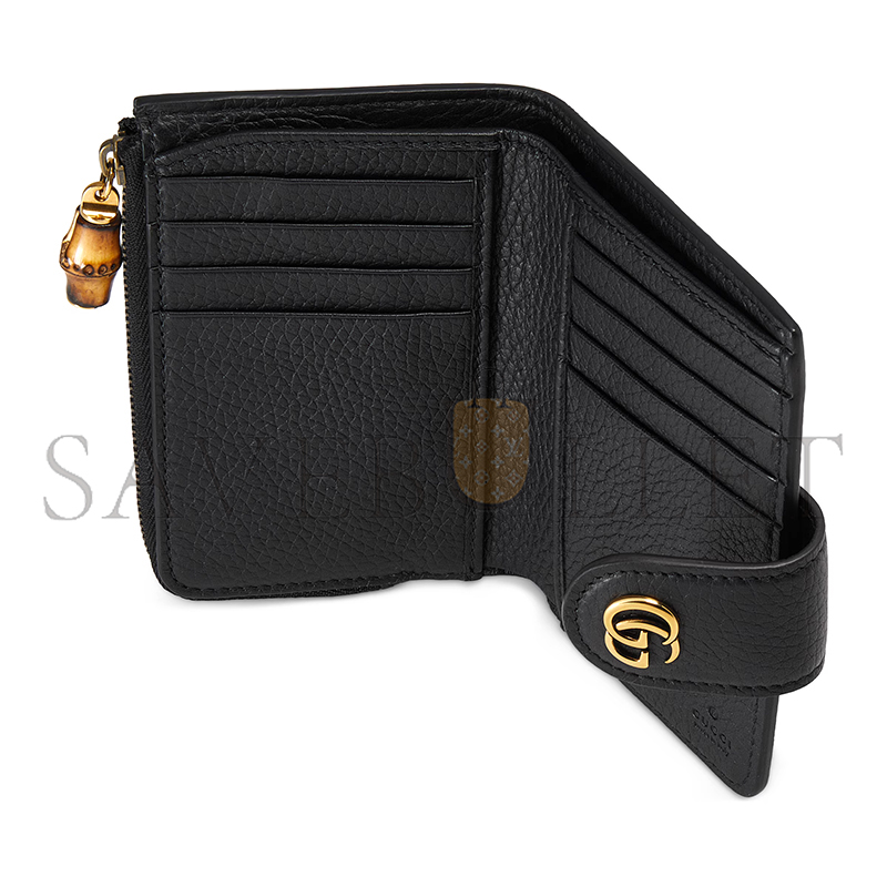 GUCCI MEDIUM DOUBLE G WALLET WITH BAMBOO 739498 (13*8.5*2cm)